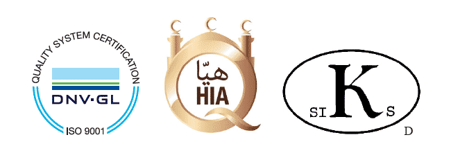 Rubicone ISO 9001, Halal and Kosher certifications