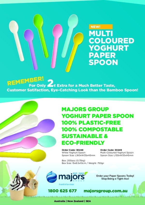 Frozen Yoghurt paper spoon