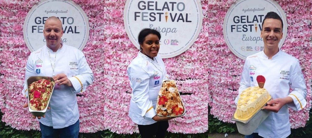 Next Generation winners on the podium at Gelato Festival Rome 2019