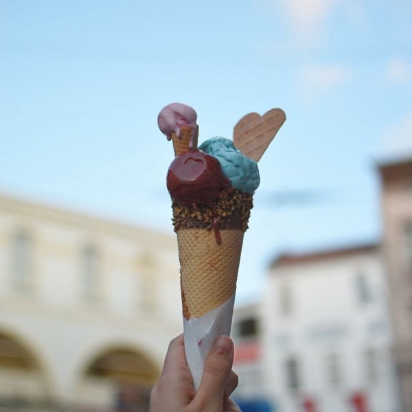 Blue gelato Blue gelato made with Rubicone ingredients