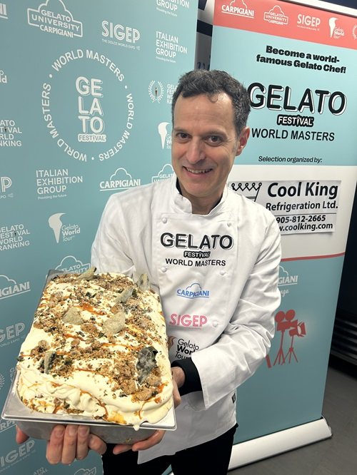 Carlo Diano's third-place Tamago Kake Gohan custard gelato