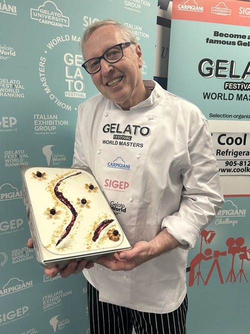 James Coleridge's fourth-place Almond Wild Cherry gelato