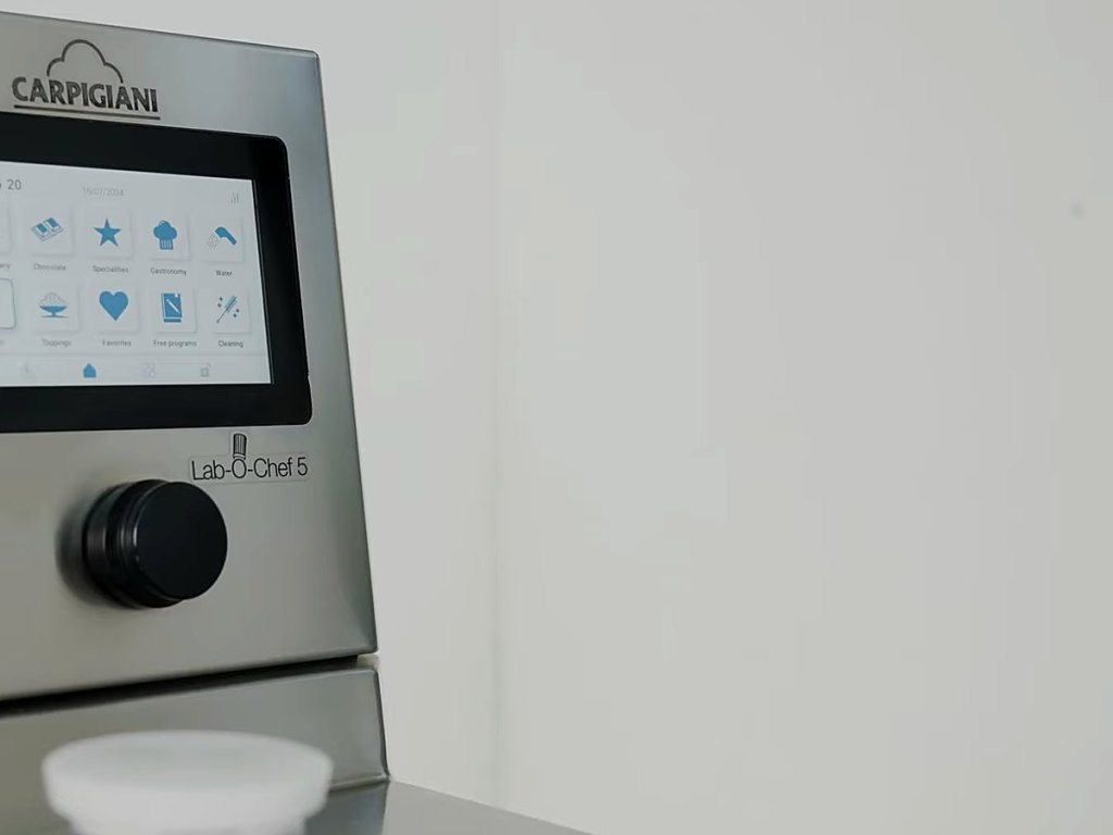 Front of the Lab-O-Chef 5 with its touch screen and joystick