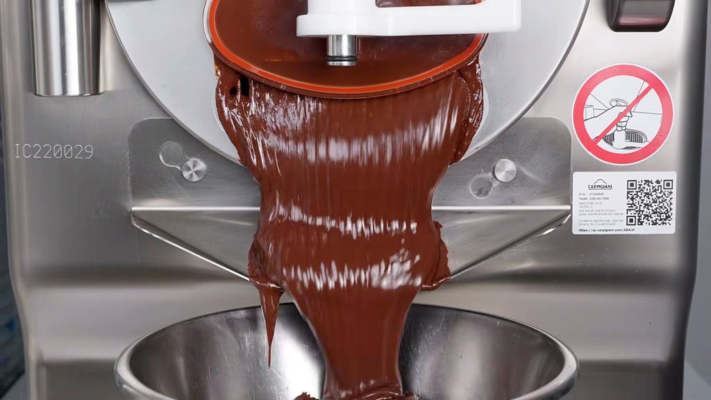 Melted chocolate flowing from the ReadyChef