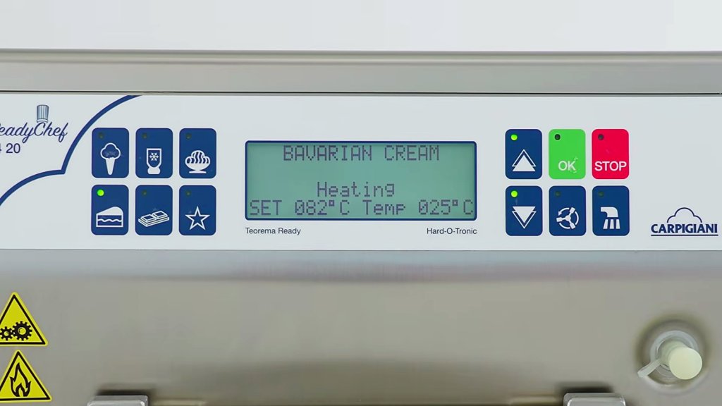 ReadyChef display during a heating cycle