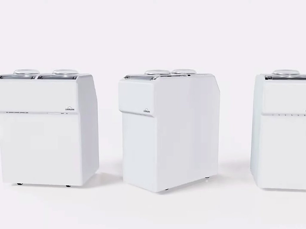 Three white Carpigiani Synthesis units