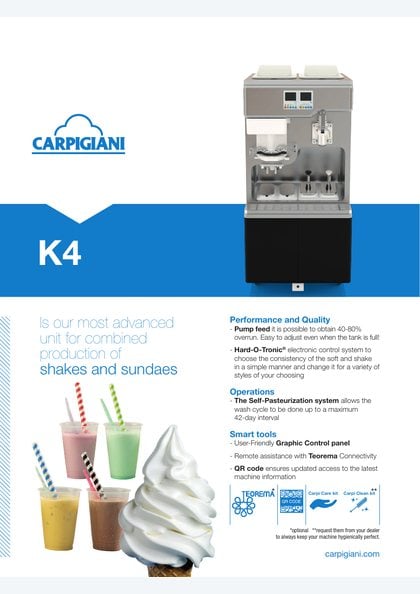 Carpigiani K4 catalogue cover