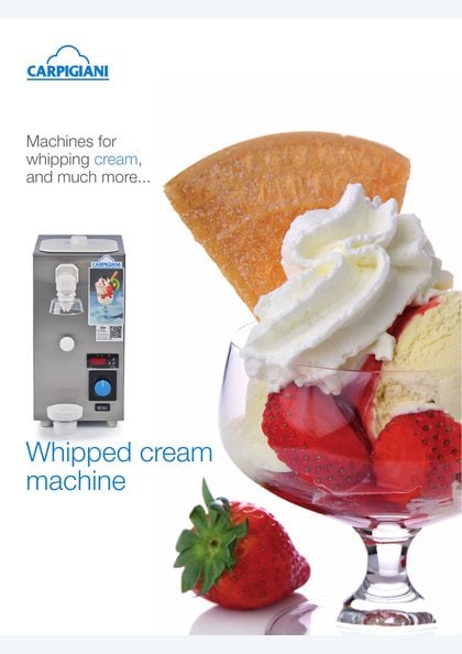 Carpigiani whipped cream machines catalogue cover