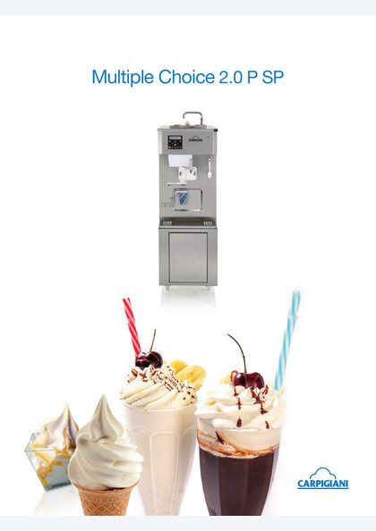 Carpigiani Multiple Choice 2.0 catalogue cover