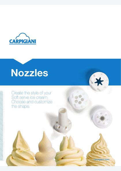 Carpigiani soft serve nozzles catalogue cover
