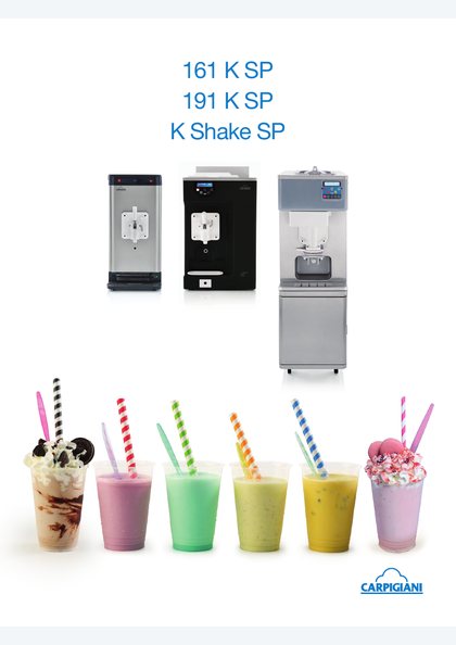 Carpigiani shake machines catalogue cover