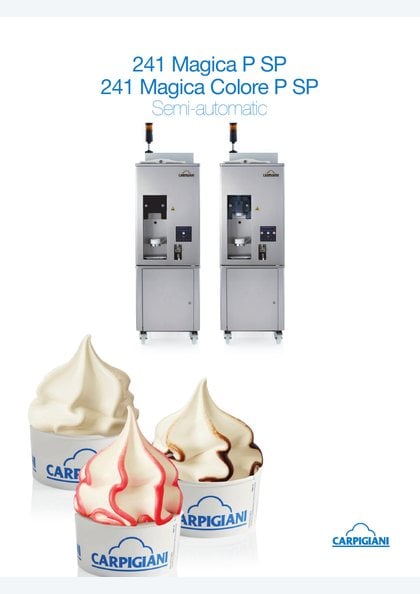 Carpigiani soft serve range catalogue cover