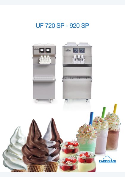 Carpigiani UF 720 SP and UF 920 SP catalogue cover