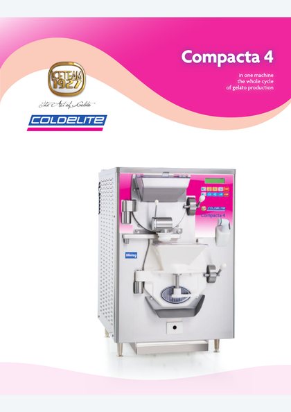 Compacta 4 gelato machine catalogue cover