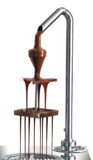 ChocoHot nozzle and chocolate flow effect
