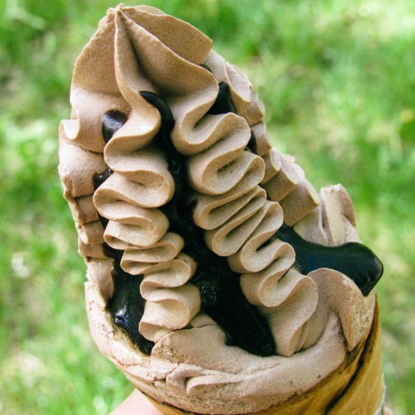 Chocolate soft serve Chocolate soft serve made with Rubicone ingredients