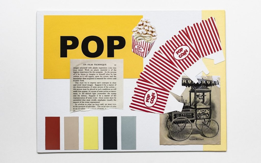 Cinema popcorn soft serve moodboard