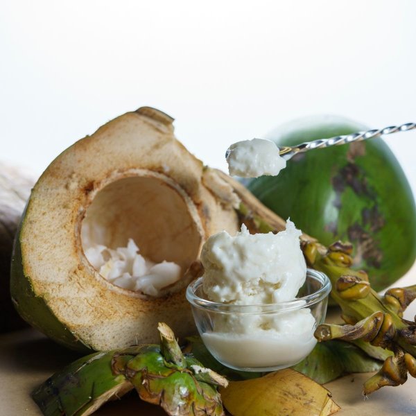 Coconut gelato made with Rubicone ingredients