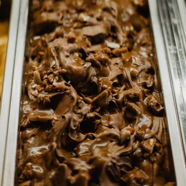 Dark chocolate gelato Dark chocolate gelato made with Rubicone ingredients