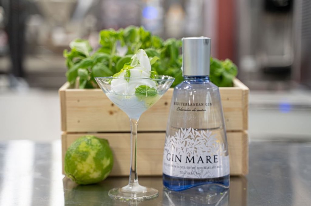 Frozen cocktail made with a Carpigiani soft serve machine