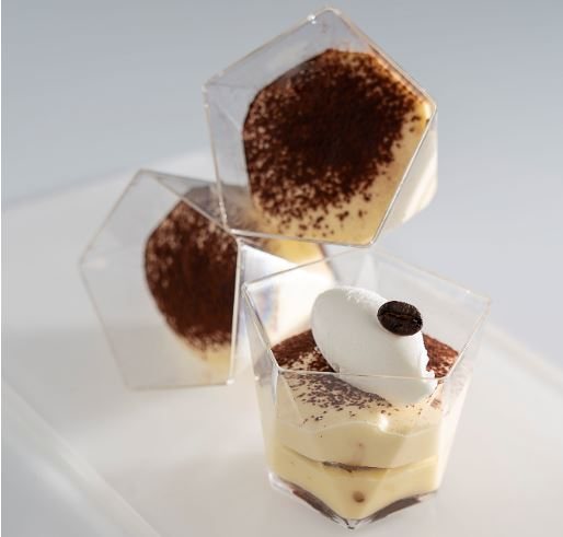 Fabrizio Fiorani presenting gelato desserts in Bologna