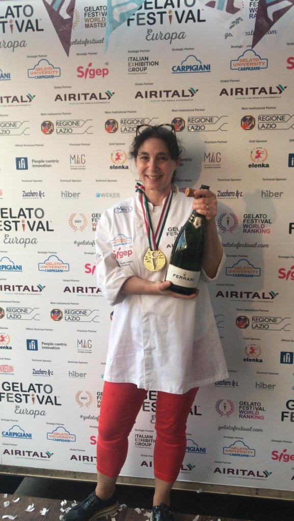 Claudia Trotta, winner of Gelato Festival Berlin with her Edelweiss gelato