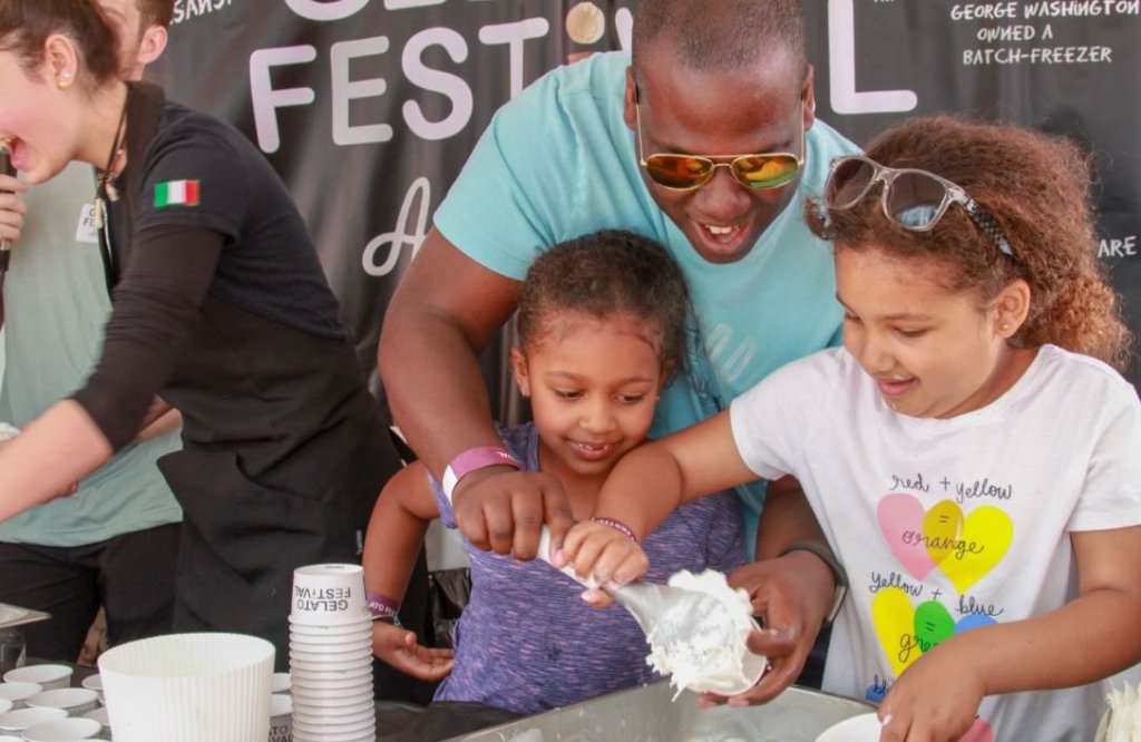 Gelato served to visitors at Gelato Festival Boston