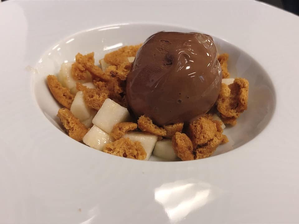 Second plated gelato dish from the gastronomy seminar