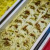 Gelato with topping made with Rubicone ingredients