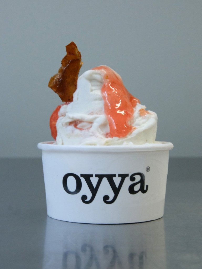 Oyya gelato Gorgonzola Fig flavour from Bruges, Belgium