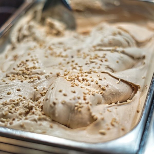Hazelnut soft serve Hazelnut soft serve made with Rubicone ingredients