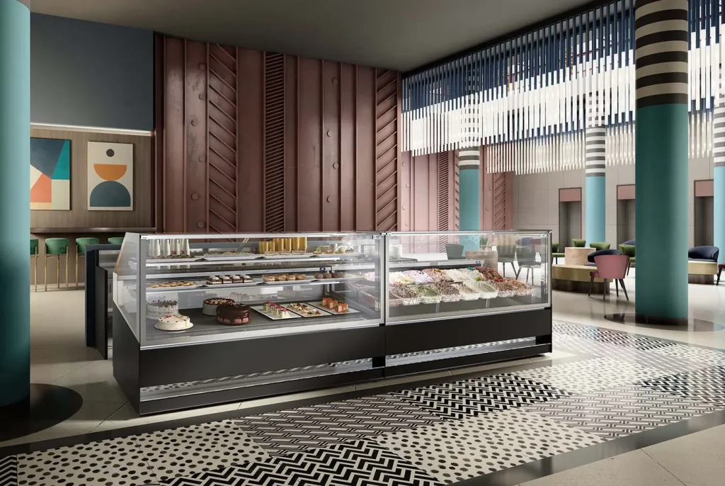 ISA 3D Show Pastry Display Cabinet installed in a store