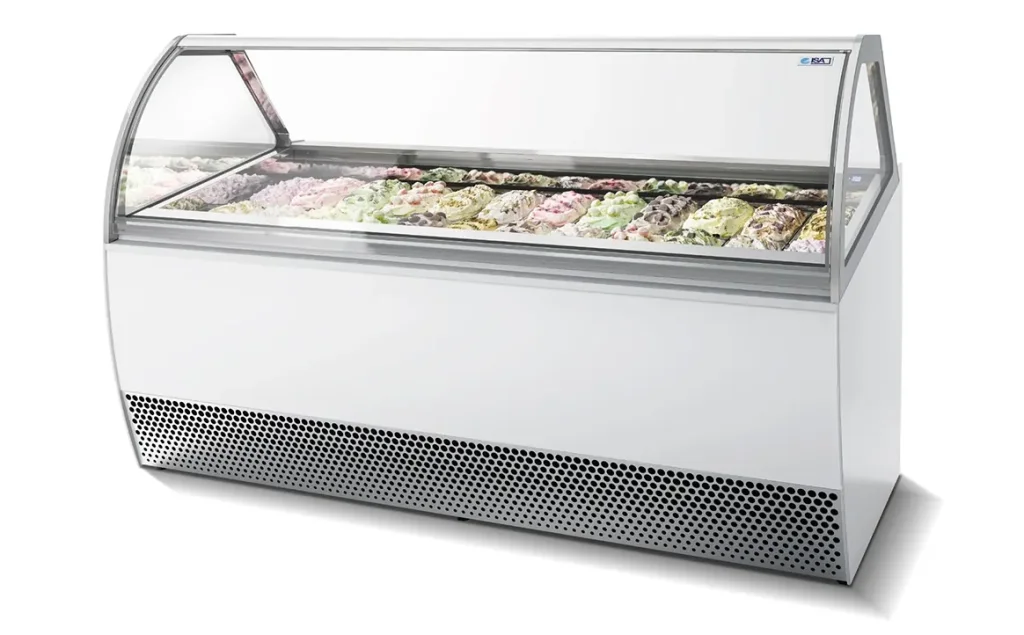 ISA Millennium LX gelato display cabinet installed in a store