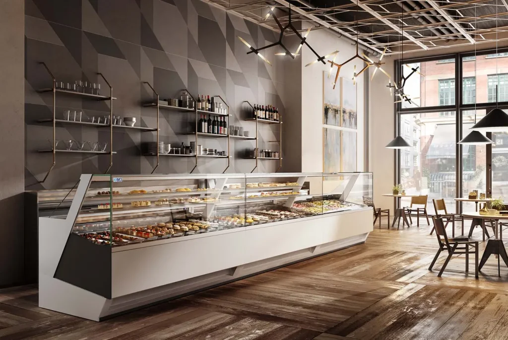 ISA Diva Pastry Display Cabinet installed in a store