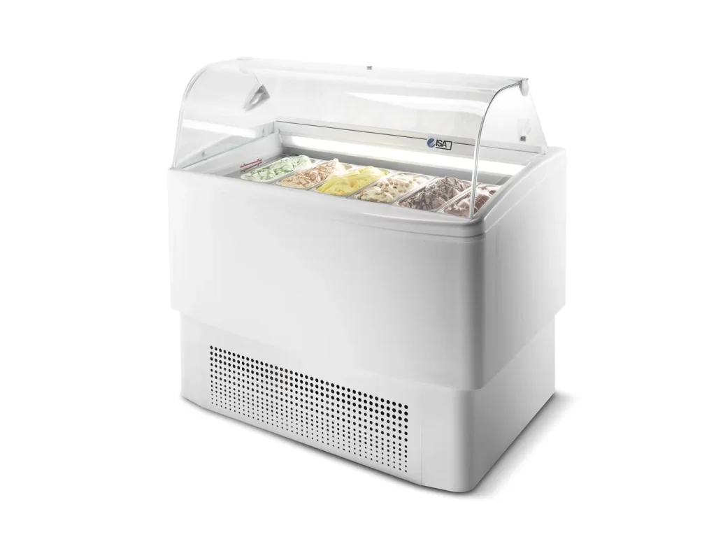 ISA Fiji ice cream display cabinet installed in a store