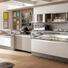ISA Millennium LX gelato display cabinet installed in a store ISA Millennium LX gelato display cabinet installed in a store