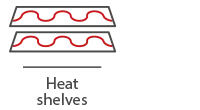 ISA Heated shelves: Baked goods at serving temperature