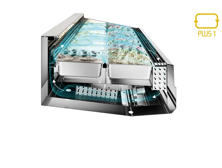 ISA Plus 1: Double evaporator, single rear airflow