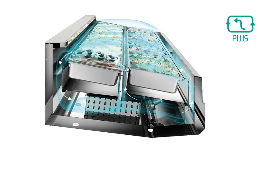 ISA Plus: Single evaporator, double front airflow