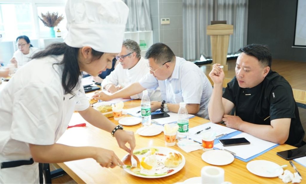 Judges and finalists at the Gelato Baking Competition