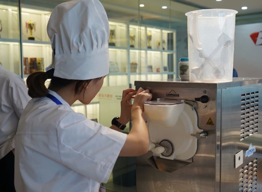 Students at the Carpigiani Gelato Baking Competition in China