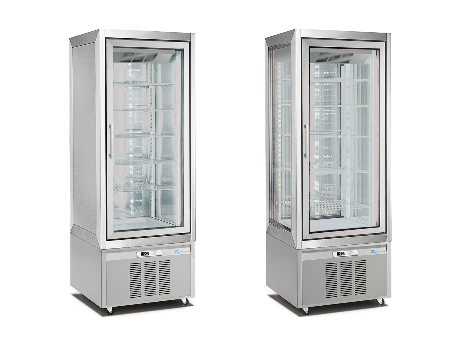 Longoni Classica 3500 and 3700 frozen dessert vertical display cabinets