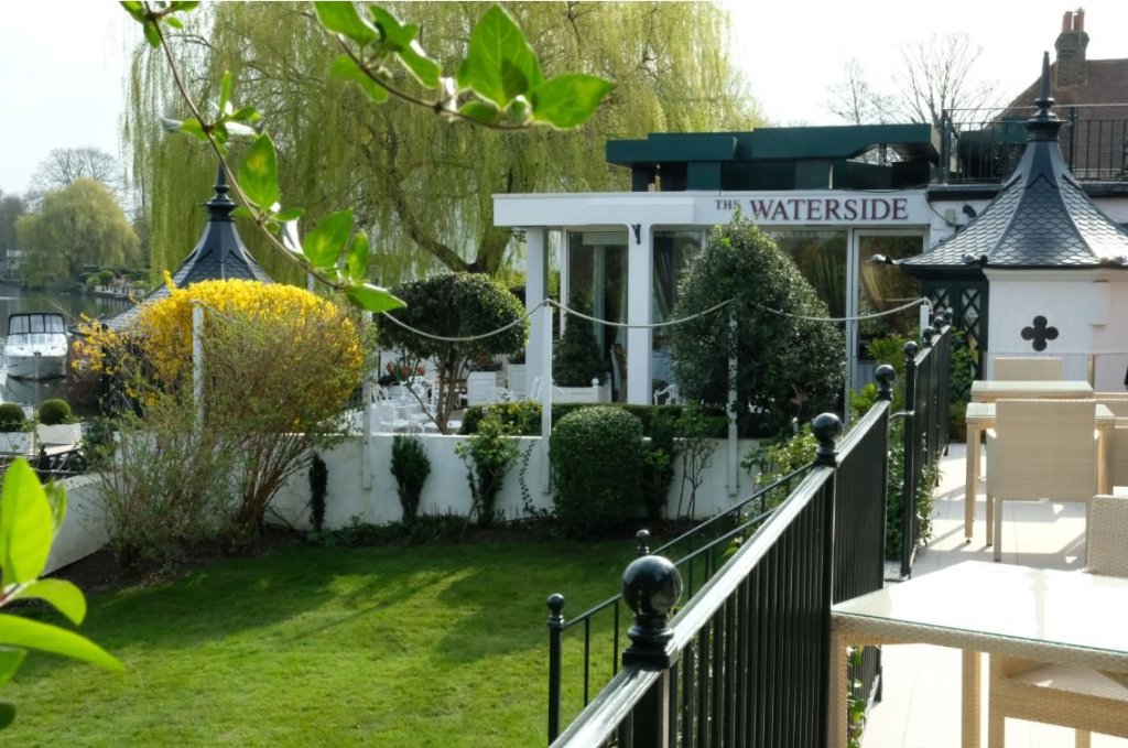 The entrance to The Waterside Inn