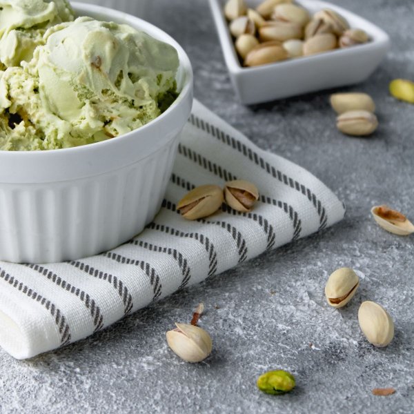 Pistachio soft serve made with Rubicone ingredients