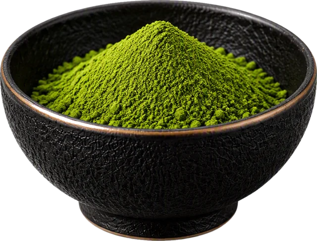 Bowl of matcha powder