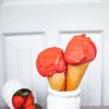 Strawberry soft serve Strawberry soft serve made with Rubicone ingredients