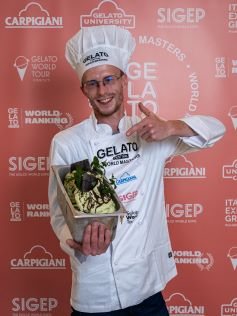 Damian Gutowski, third place at the Polish Gelato Festival World Masters challenge