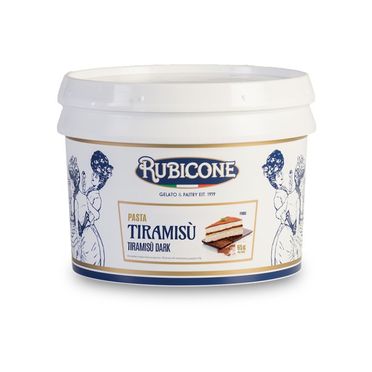Tiramisu Dark Gelato Paste, Rubicone F080 packaging