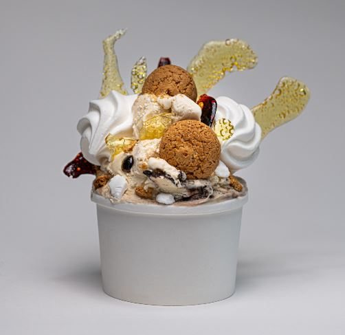Salted Amaretto gelato by Fabiano Franzoso of Cremoloso Gelato, London