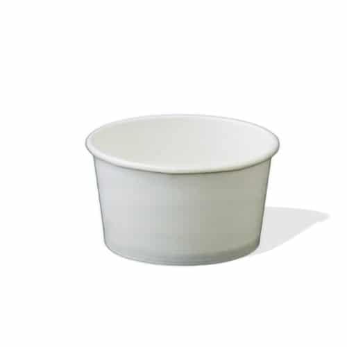 White ice cream cup